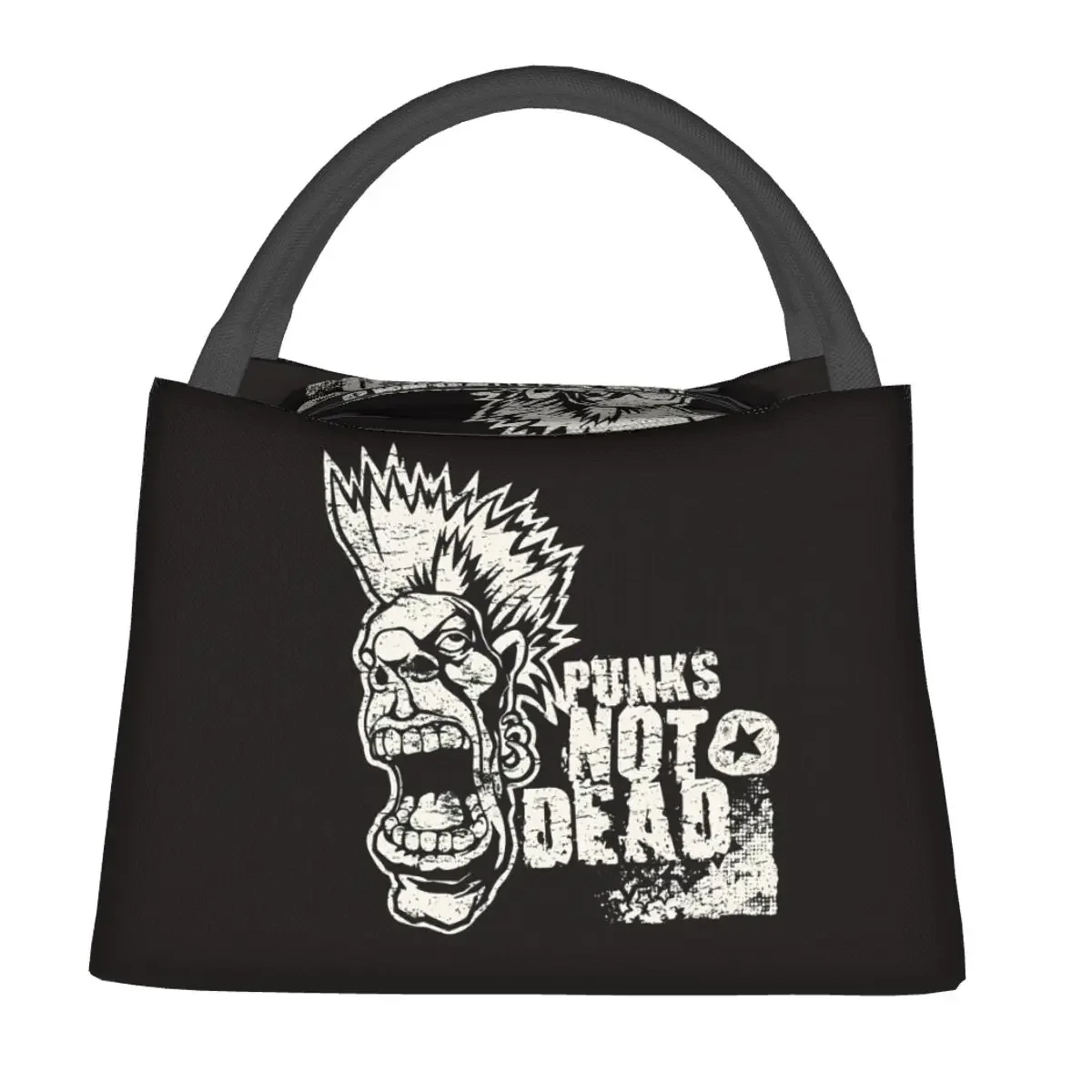 Punks Not Dead Lunch Bags Insulated Bento Box Portable Lunch Tote Picnic Bags Cooler Thermal Bag for Woman Kids Work