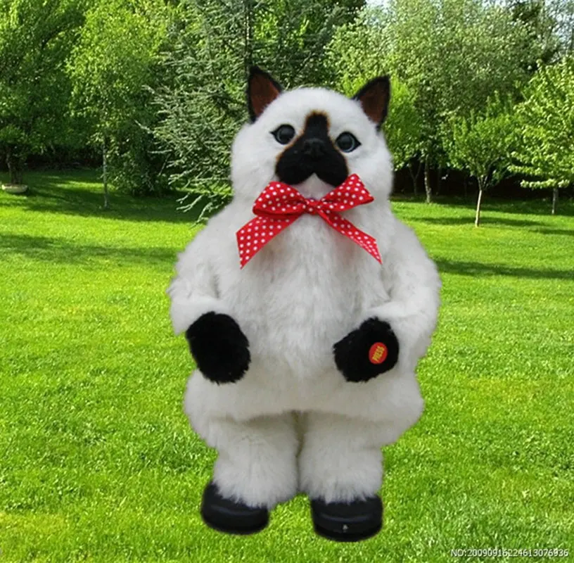 Panda de peluche electrónico de 30CM, juguete de música, Robot, gato, baile, cantar canciones, Animal suave, muñeca eléctrica para mascotas, lindo regalo divertido para niños y bebés