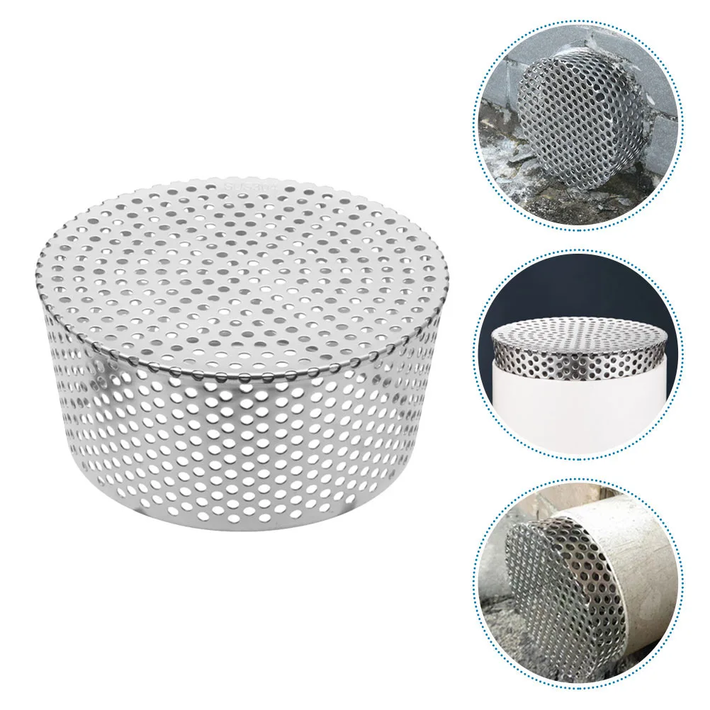 

Drainage Pipe Mesh Cover Filter Dome Floor Downspout Guard Strainer Stainless Steel Basement Spouts for Outdoor Gutter