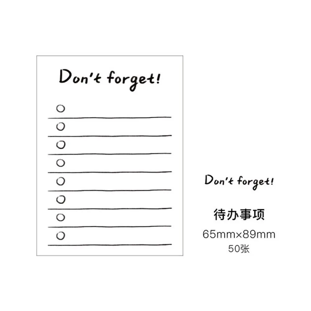 50 Sheets/pack Small To Do List Sticky Notes And Planner With Checklist Stationery Office Supplies Memo Pad Sticky