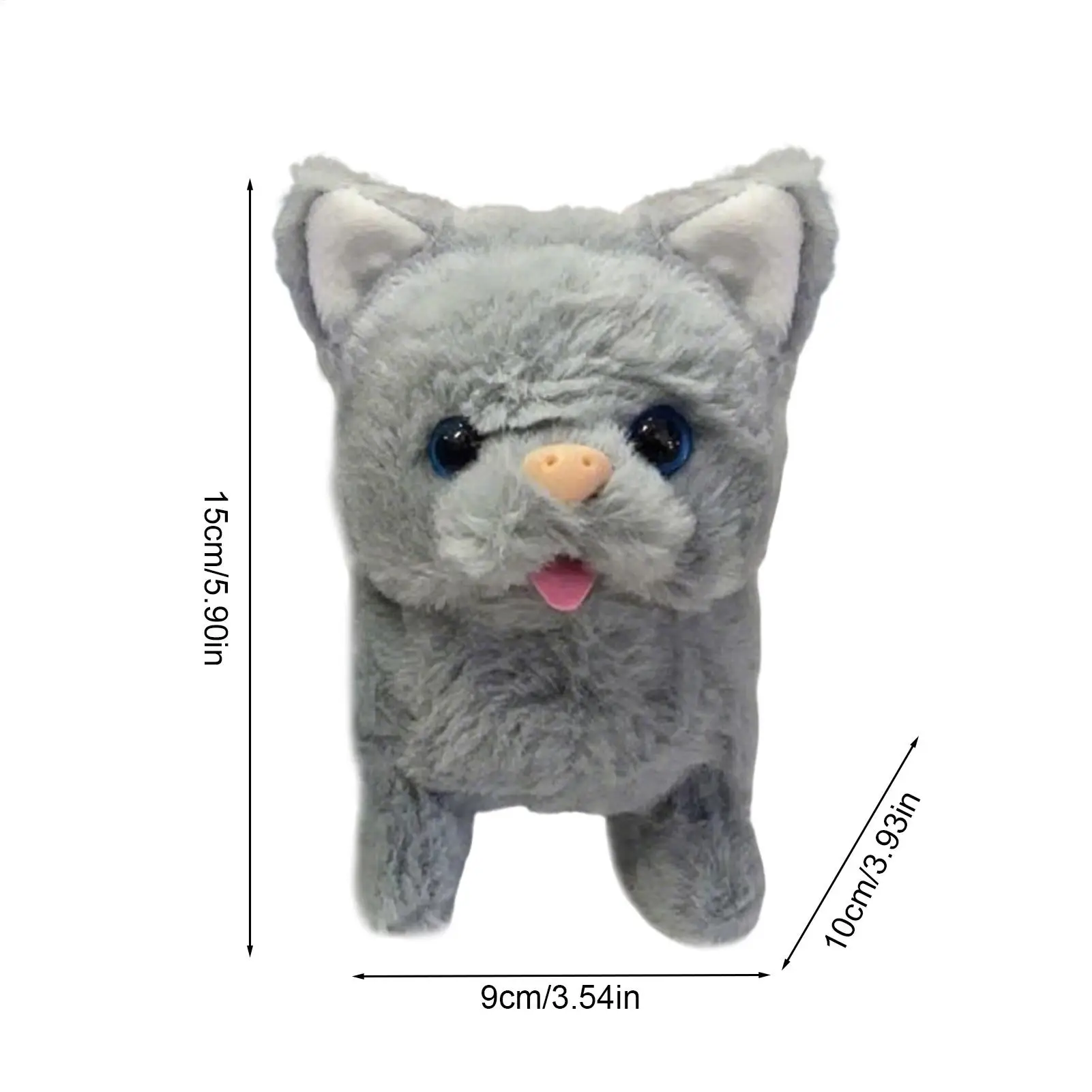 بلدي روبوت هريرة ألعاب من نسيج مخملي واقعية الحيوانات المحشوة دمية التفاعلية الروبوتية العاطفية لعب القط الكهربائية هدايا عيد ميلاد الاطفال