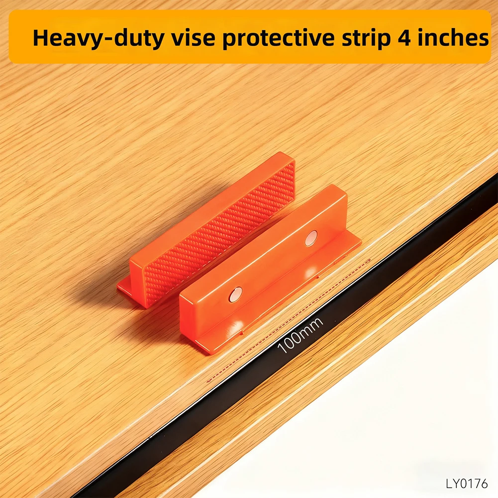 Flat Nylon Vise Pads with Magnetic Attachment Anti-Pinch Protective Cover for Woodworking Metalworking and Pipe Holding