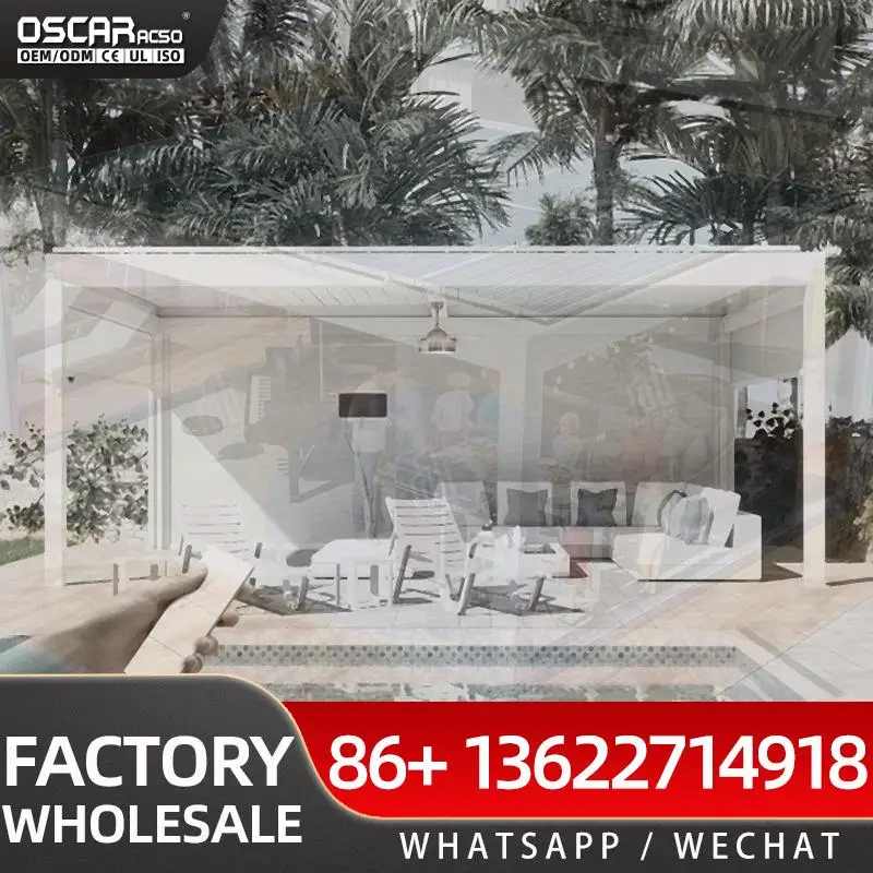Custom Designed Detachable Roof Outdoor Pavilion Large Sheets Powder Coated Frame for US Backyard Garden Patio pergola