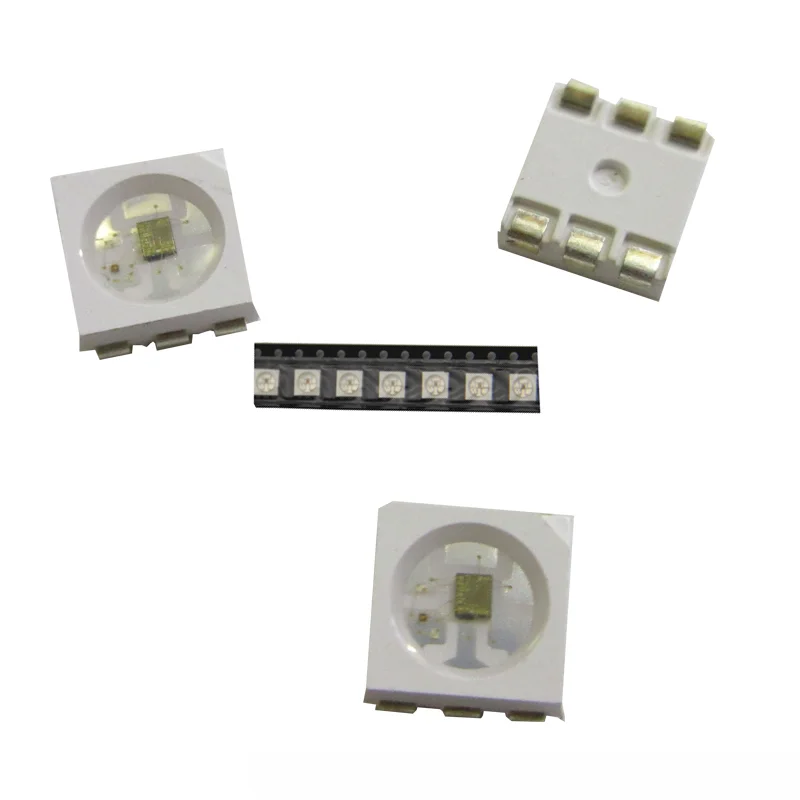Puce LED RVB numérique à double signal adressable, Puces matérielles APA102, Usine professionnelle, SMD 5050, RVB