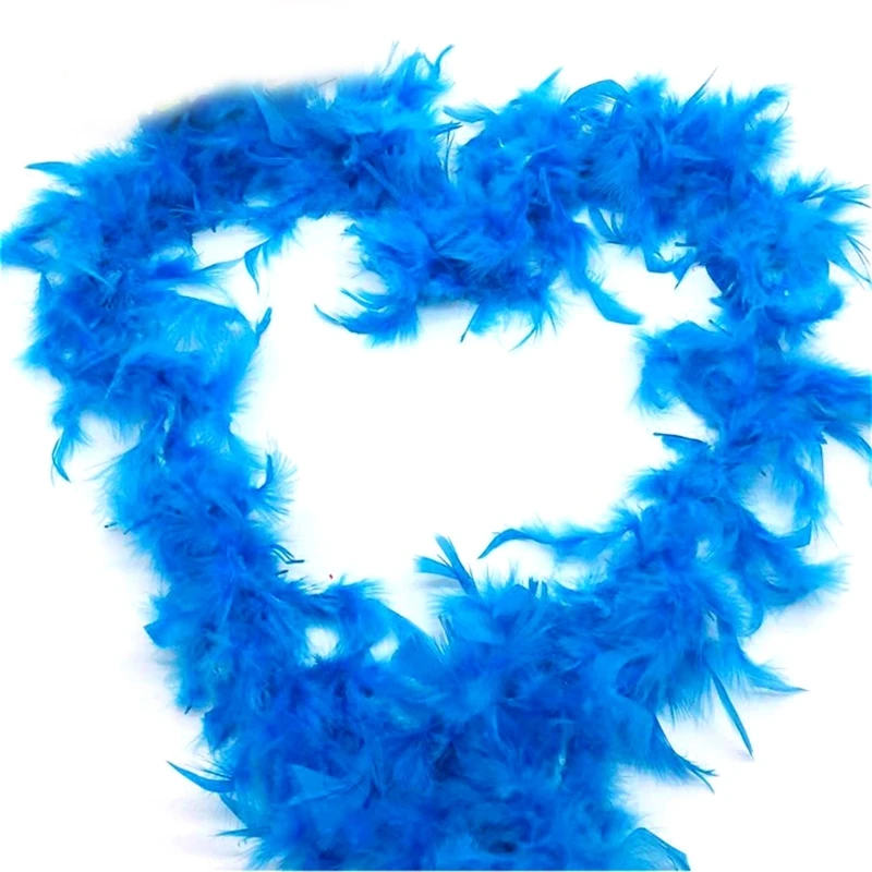Boa En Plumes De Dinde Multicolore – 2 Mètres, 13 G – Artisanat, Mariage, Cosplay, Costume – Gris Foncé