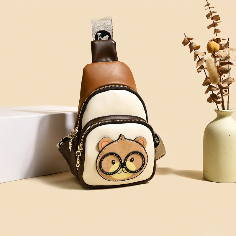 

Beibaobao Niche Design Women Bags2025New Cartoon Chest Bag Women's Backpack Messenger Bag Ladies' Pouch Tide