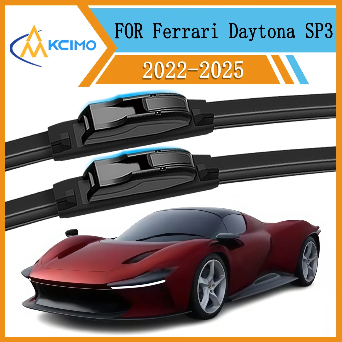 

Quiet Clean Windshield Wipers For Ferrari Daytona SP3 2022-2025 All-Season Performance Wiper Blades Pair of 2 Easy Install