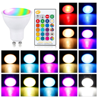 GU10 LED Light Bulb Spotlight 10W AC85-265V 16 Colors RGBW RGBWW Lamp IR Remote Control Bombillas Ampoule Room Home Decoration