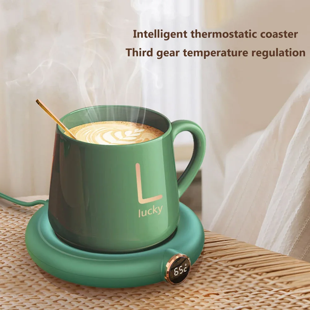 Portable USB Cup Warmer 3 Gear Smart Coffee Mug Heating Coaster Thermostatic Heater For Milk Tea Water Heating Pad Coaster