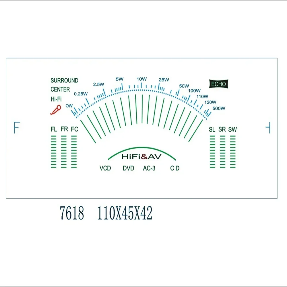 2024 Music Audio Frequency Multimedia VFD Fluorescent Display for Speakers and Amplifiers Driver Board and Fluorescent Screen