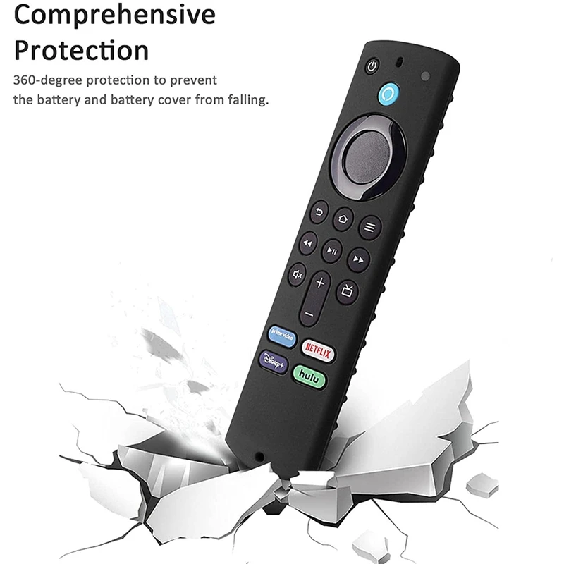 For Fire TV Stick 3Rd Generation Voice Remote Control Silicone Case Light Weight Non-Slip Shockproof With Strap