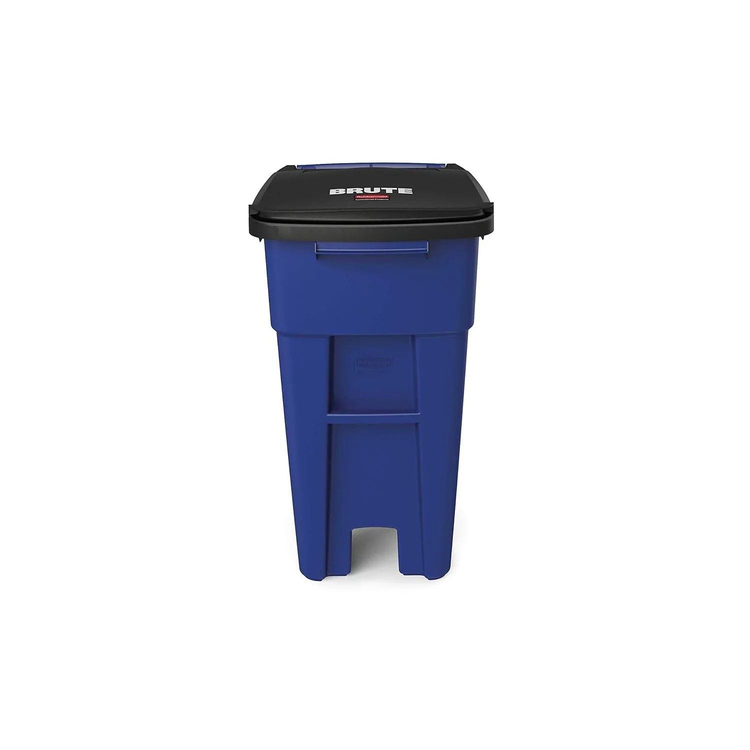 Commercial Products BRUTE Rollout Heavy-Duty Wheeled Trash/Garbage Can, 32-Gallon, Blue, for Restaurants/Hospitals/Offices