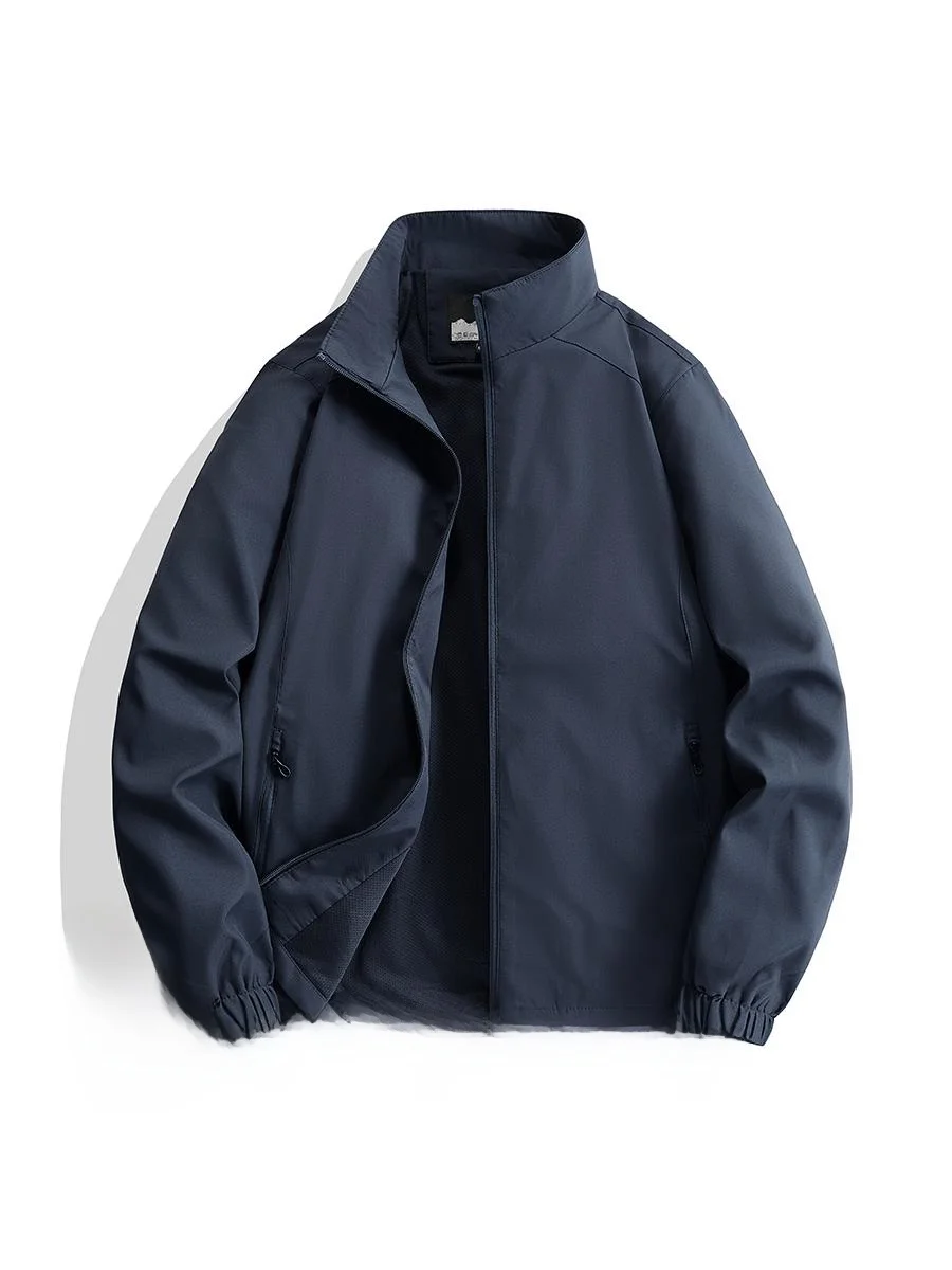 

Fall Men's Jaet 2025 New Outdoor Casual High-end Stand Collar Men's Faion Windproof Sportswear Zipper Decorated Loose Fit