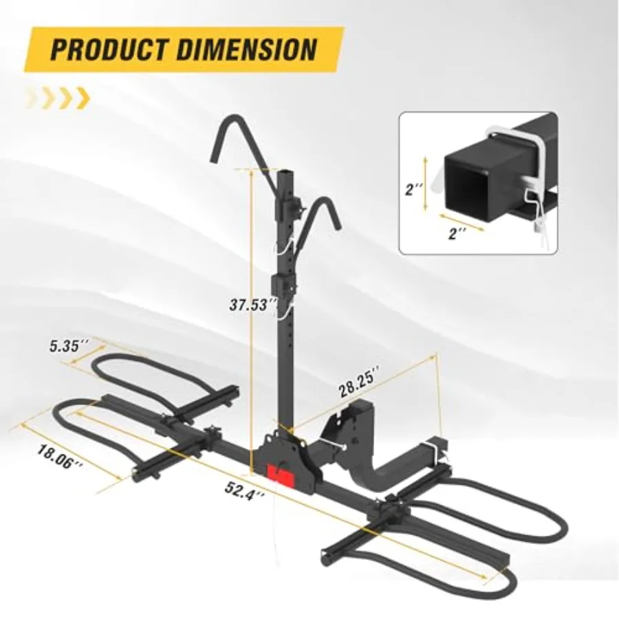 رف دراجة هوائية خالي من التذبذب، رفوف سيارة قابلة للطي ذكية قابلة للطي للدراجات الإلكترونية ذات الإطارات القياسية والدهون مثالية لدراجة وصلة السحب