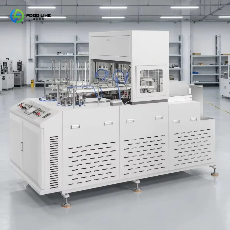 Stainless Steel Automatic Octagonal Carton Forming Machinery For Disposable Biodegradable Food Container Factory