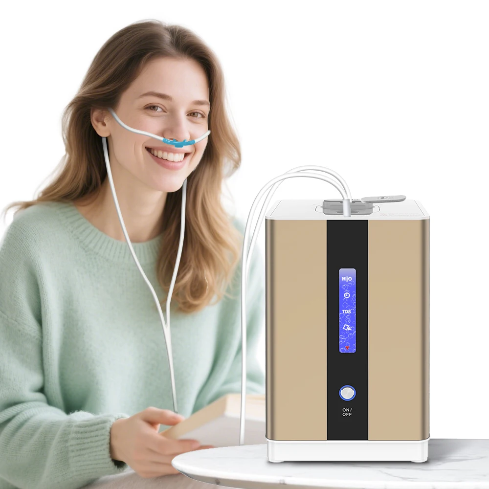 مولد الهيدروجين آلة استنشاق المياه عالية النقاء H2 جهاز استنشاق الهيدروجين المحمولة PEM التكنولوجيا آلة استنشاق الهيدروجين