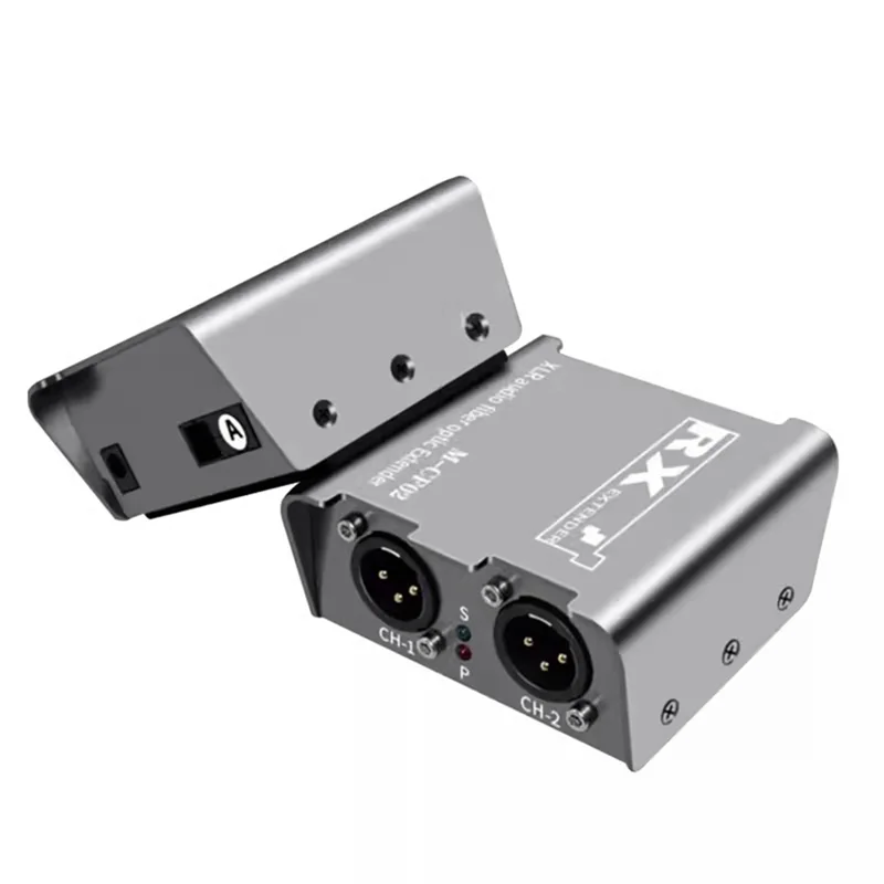 

【NEW】2 Way XLR Audio Fiber Optical Extender Transceiver Receiver Up To 20Km 2 CH XLR Balanced Audio Fiber Extender EU Plug