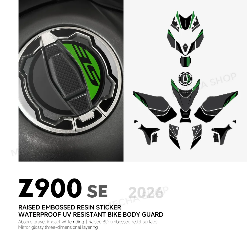 For Z 900 SE Z900SE 2026 Accessories Tank Mat Decal Kit 3D Resin Sticker Protection
