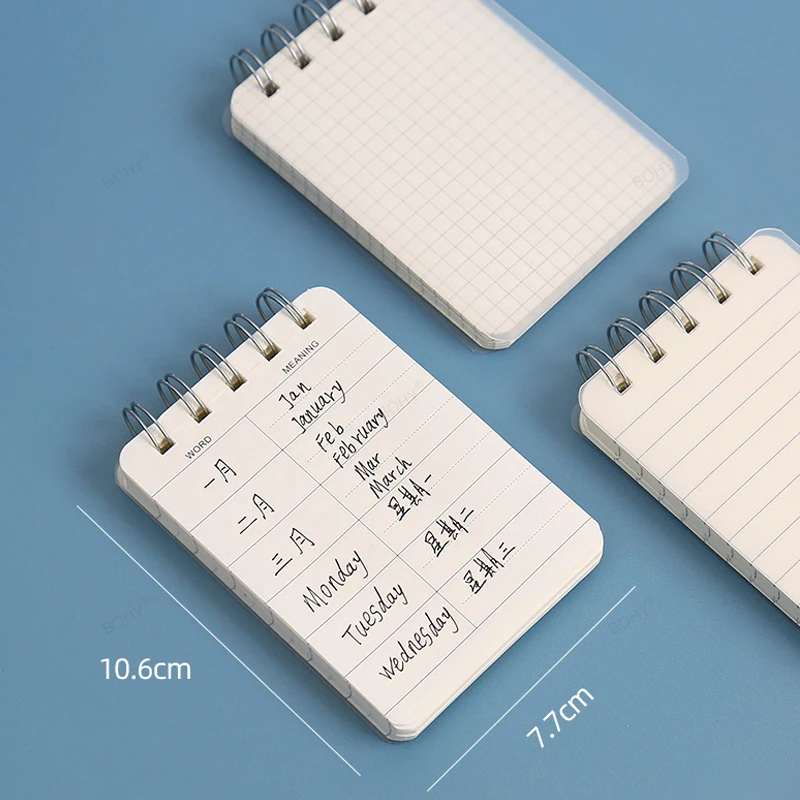 mini bolso diario notebook para fazer notepad acessorios de escritorio palavra grade em branco a7 200 pagina linha 01