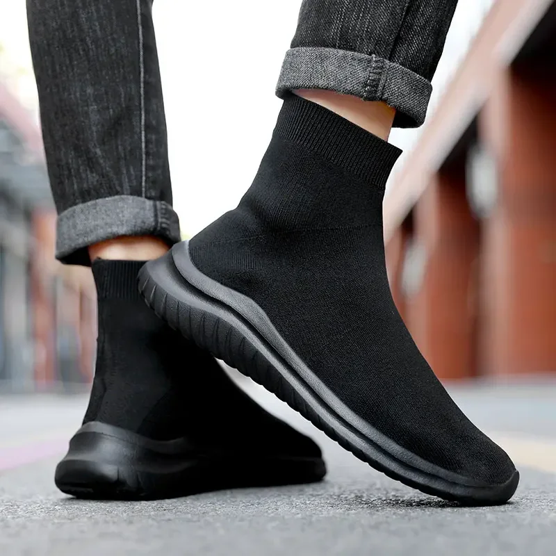 High-top Sock Sneakers Men Trendy Hip-hop Sports Shoes Women Mesh Breathable Jogging Shoes Oversize Walking Male Shoes 남자용 신발