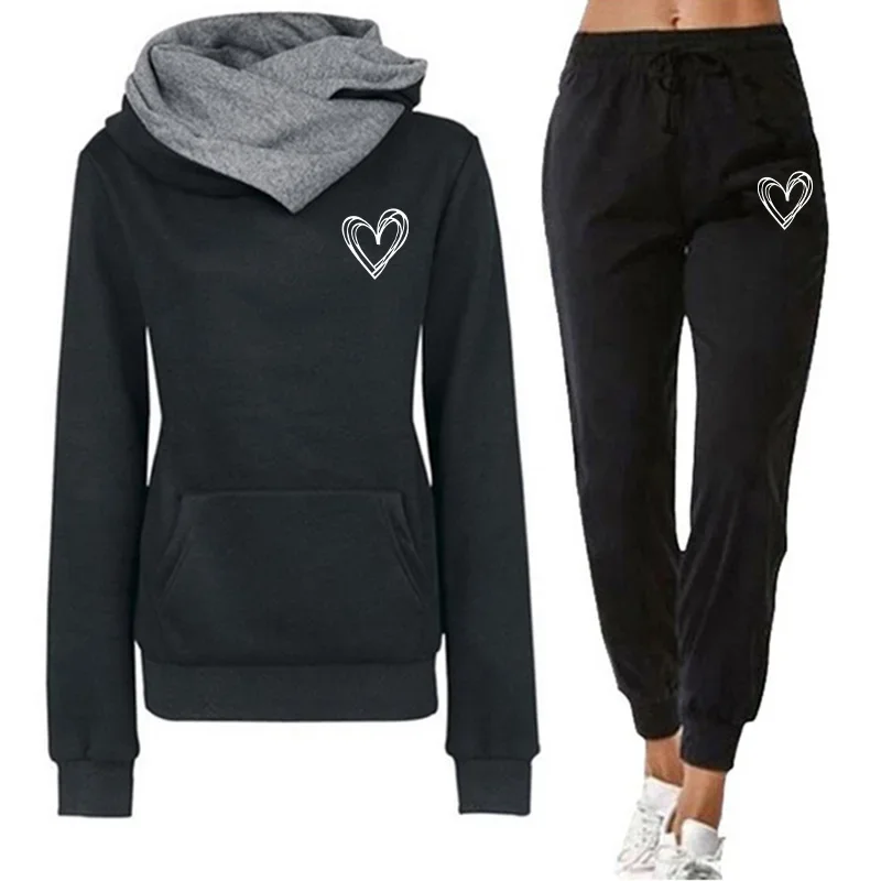 2026 Women's Hoodie Tracksuit Printing Quality Casual Sweatshirt Outdoors Sports Jogging Clothes Autumn Winter Single Tops Pants
