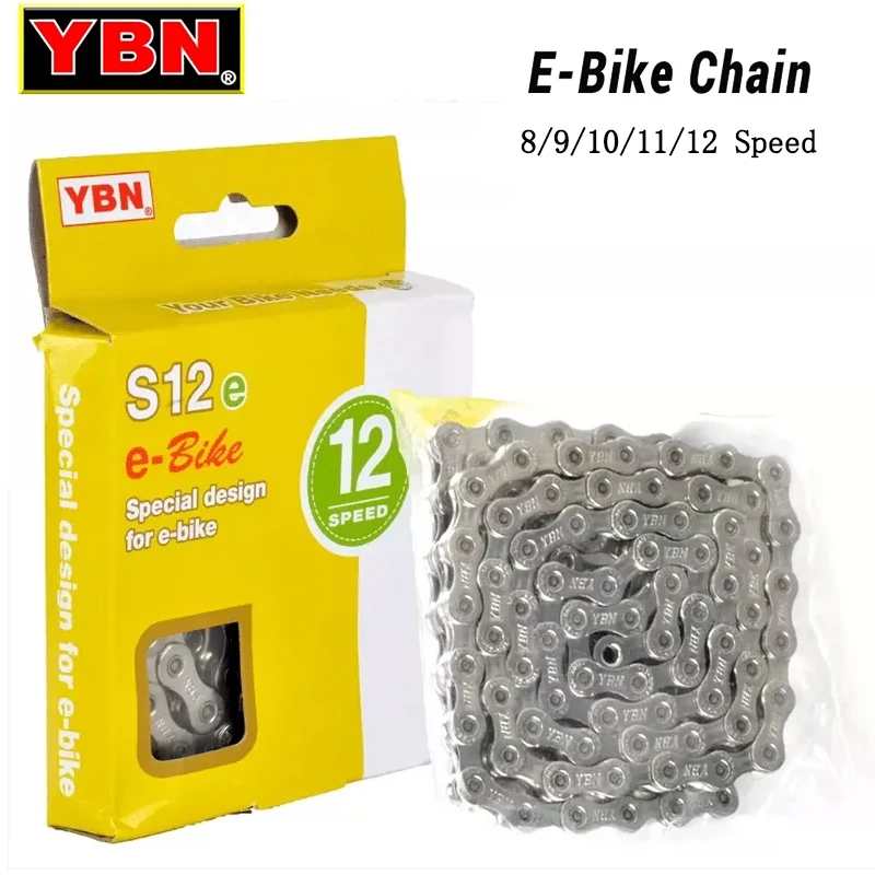 YBN E-Bike-Ketten 8-12-Gang Elektrofahrradkette Spezielles Design für Mittelmotor BOSCH E-Bike und für Shimano* E-Bike-System