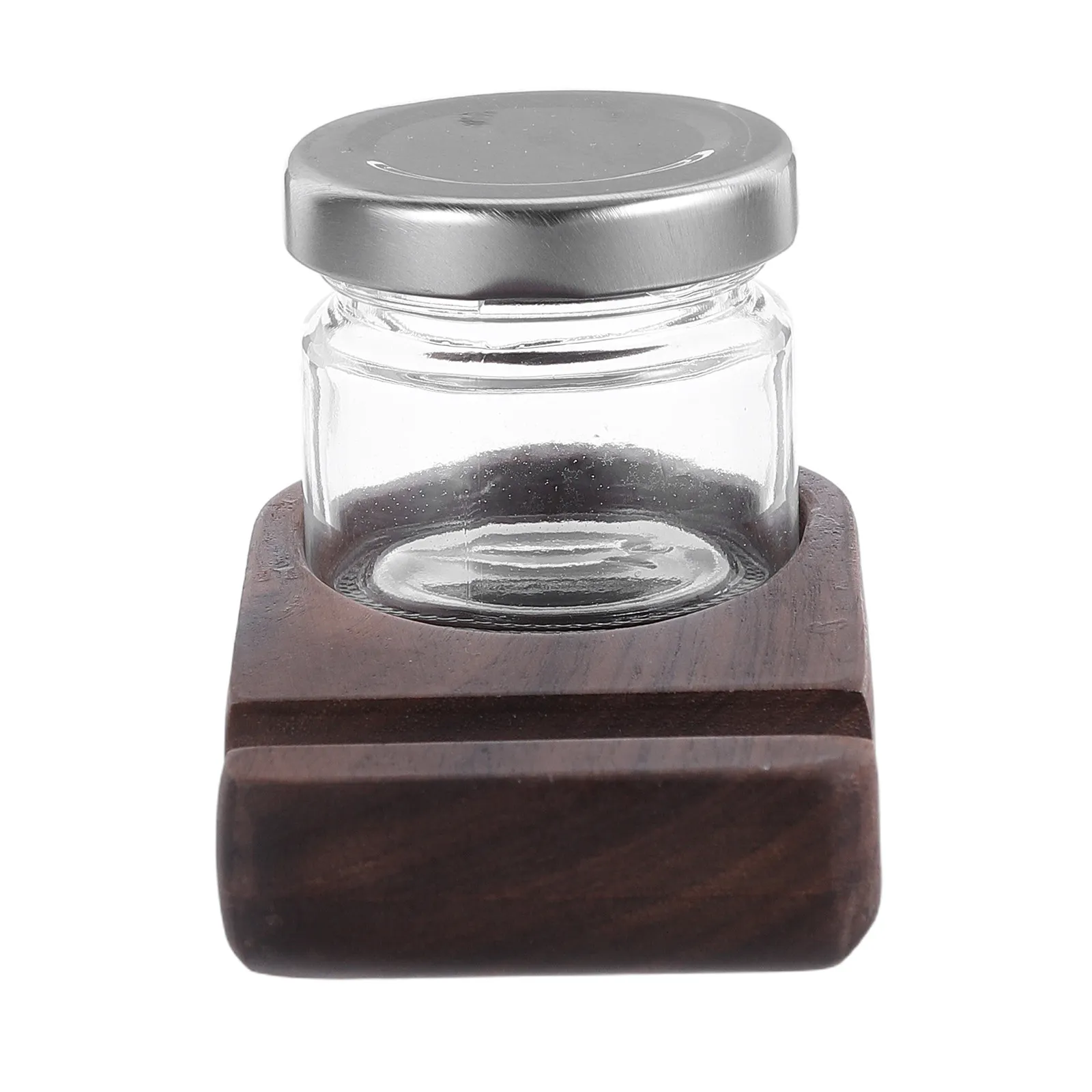 1Set Wooden Pen Stand Well Nib Holder Glass Ink Bottle Desk Organizer Pen Rest for Artists Hand Lettering