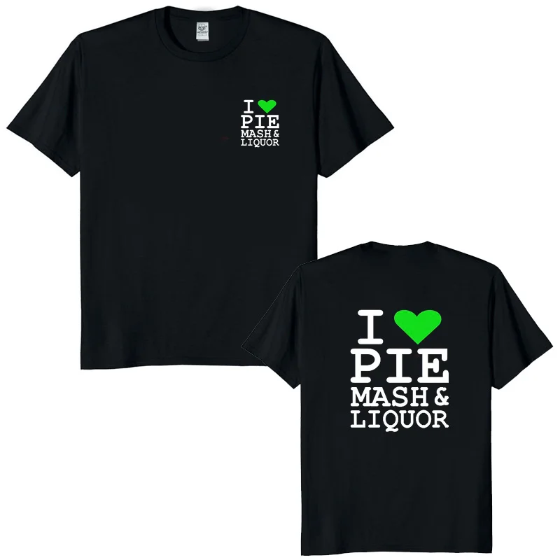 Unisex Classic British Cuisine Tee London Pie Mash Liquor Fan Gift Casual Retro Streetwear Top