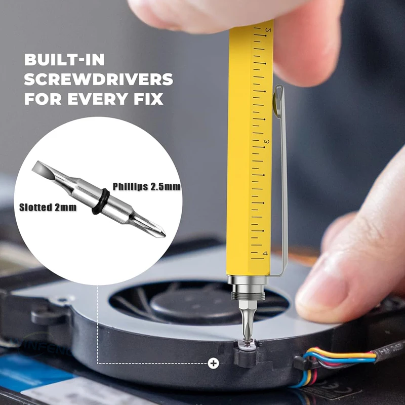 6 IN 1 Penna multifunzionale Touch Screen Stilo Cacciavite Righello Livella a bolla Penna a sfera ricaricabile Cancelleria per ufficio scolastico