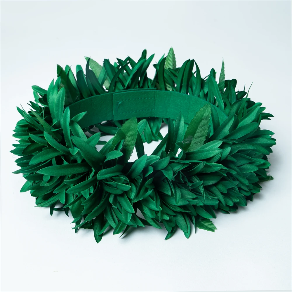 NUOVA ghirlanda floreale con fascia Haku di fiori di giglio di ragno di seta artificiale hawaiana per la festa del festival di danza Hula