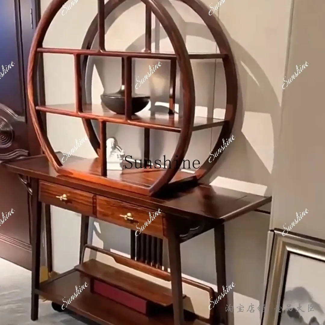 

New Chinese classical round Bogu shelf storage practical study living room furniture can be customizedMM