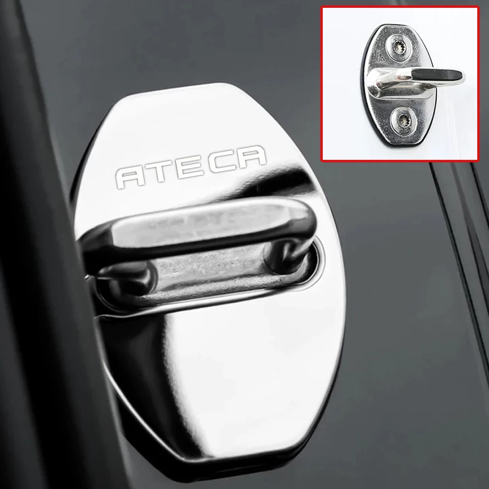 4pcs Car Door Lock Buckle Protection Cover Anti-rust Waterproof for Seat ATECA CAR Styling Car Door Lock Covers Accessories