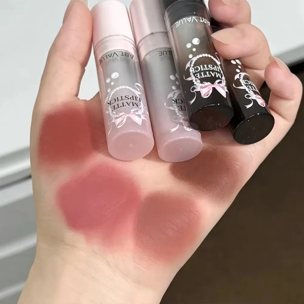 New Cement Gray Brown Lip Gloss Low Gloss Sweatproof Lip Stick Waterproof Fine Shine Lip Glaze Women