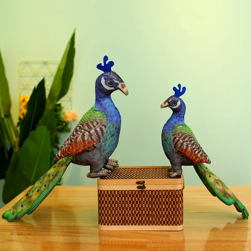 Neue Simulation Pfau gefüllt lebensechte helle Farbe Wildtier Home Decor Geschenke für Kinder