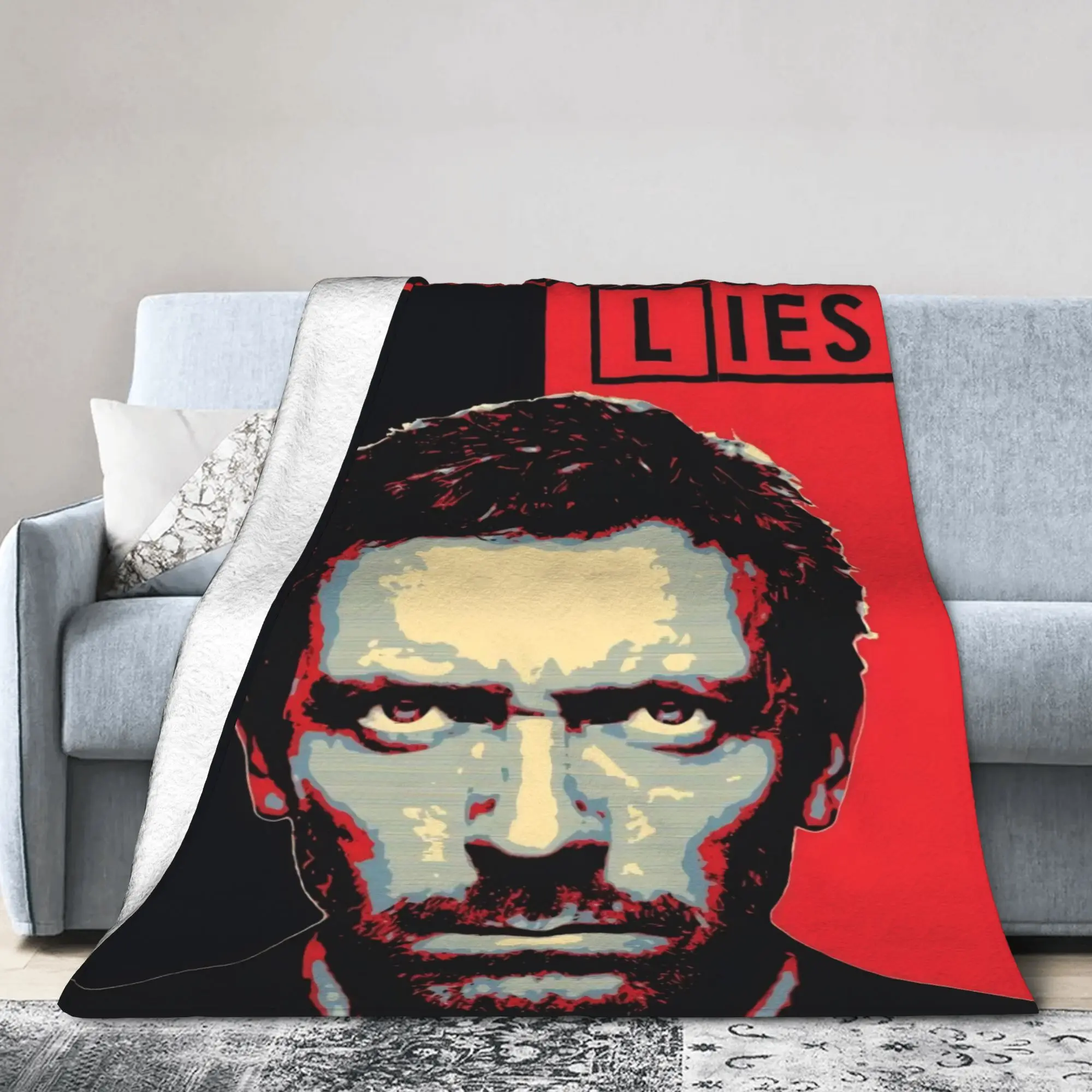 Dr. Gregory House Television Poster Warm Blanket Travel Office Plush Bedding Throws Home Decor Flannel Bedspread Sofa Bed Cover