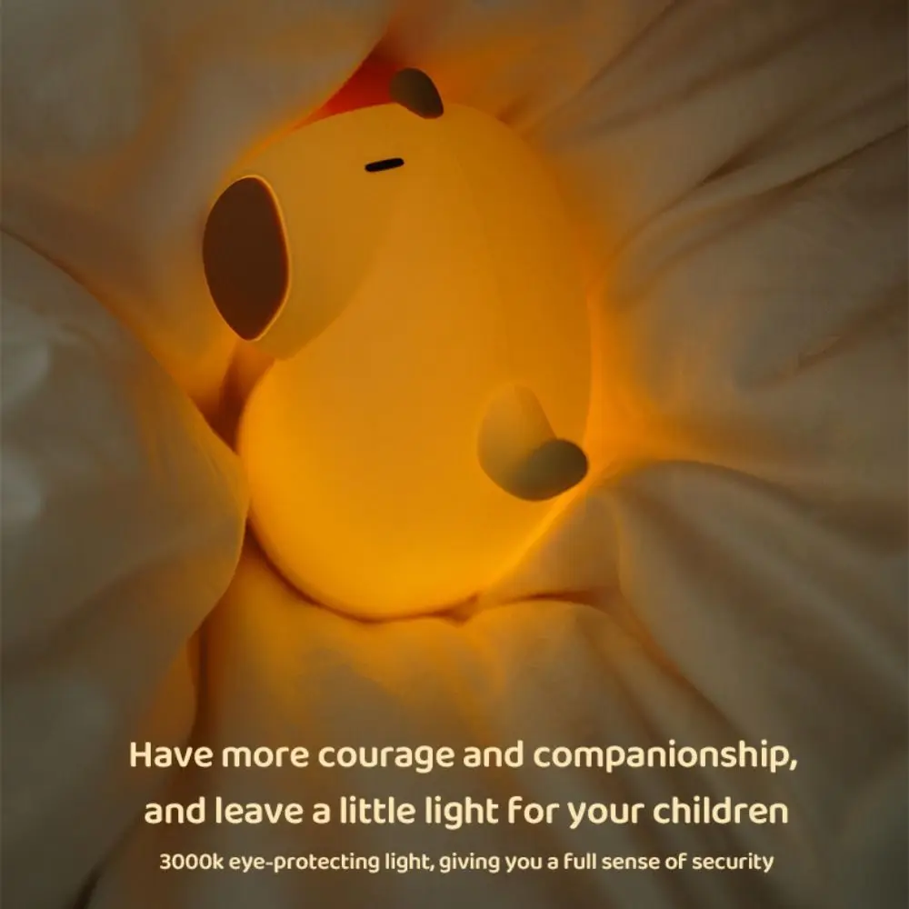 USB ricaricabile Capybara Night Light Capybara Shape Eye Protection cavia Night Light Soft Light 3D Capybara lampada in Silicone