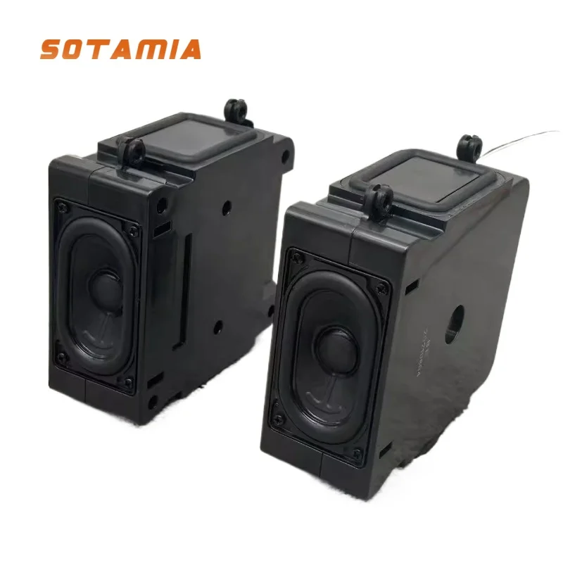 

SOTAMIA 2Pcs Mini Full Range Audio Speaker Rectangular 4 Ohm 20W Dual Bass Diaphragm Radiation Passive Speaker for JBL FLIP