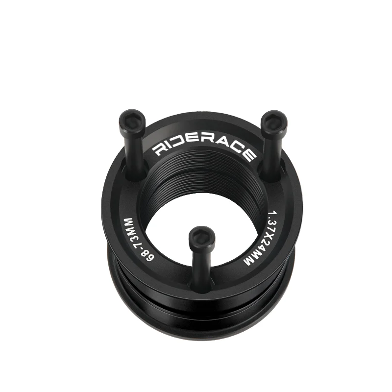 RIDERACE Bicycle Bottom Bracket Conversion Kit American to Euro 24MM BB BB68/73 Adaptor For BMX Bike Crankset Part Black