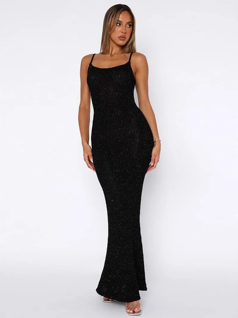 Jupe mi-longue Sexy à bretelles, coupe cintrée, Bal Dr Ele, sans t-shirt Sve, fibre d'acétate, Ciwalk, pièce unique, hiver 206