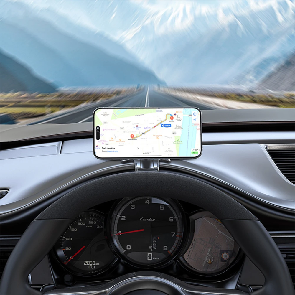 Supporto magnetico per telefono da auto Secure 360 °   Staffa per telefono cellulare con supporto per auto con adsorbimento magnetico del vuoto dal design antiscivolo rotante