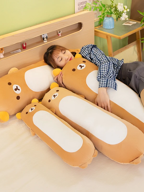 

Cuddly Plu Toy Lazy Bear Pillow Long S Canion Doll Birthday Gift for Girls Soft Stuffed Animal Collectible Toy