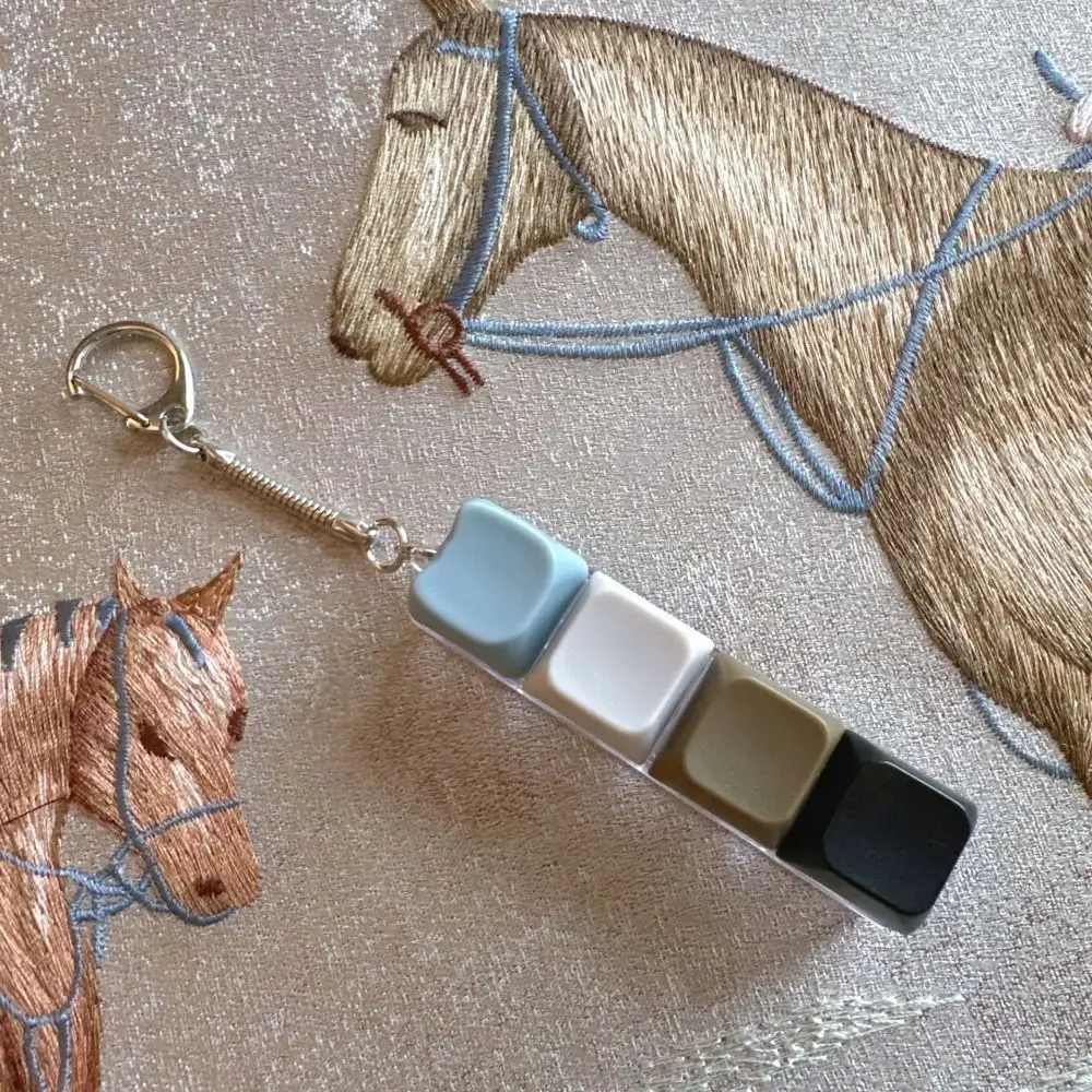 새로운 4키 핀치 토이 키 버튼 키캡 피젯 키체인 시간 졸리게 보내는 DIY 키보드 클릭커 장난감 성인용