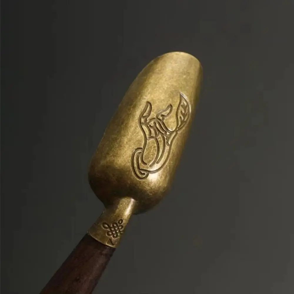 New Retro Tea Spoon Creative Solid Wood Ebony Teaspoon Gift Tea Shovel Tea Ceremony Accessories