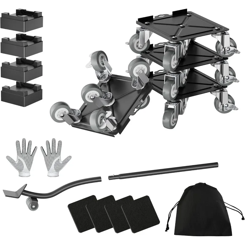 

Furniture Dolly,Furniture Mover Pro Set,Furniture Lifter Rubber Universal Wheels，Carbon Steel Panel Furniture Mover