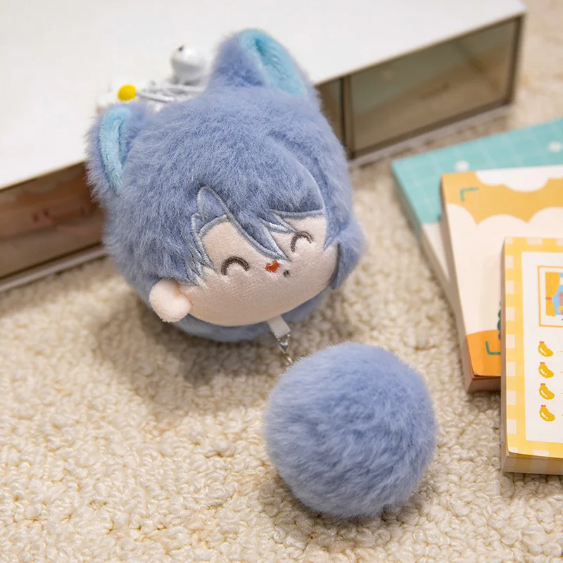 Mihoyo Genshin Impact Pluszak z ogonem w kształcie kuli włosów, breloczek, zawieszka do plecaka, dekoracja, pluszaki dla chłopców i dziewcząt, prezent