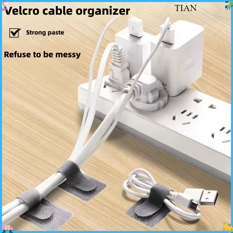 Reusable Ties Fastening Wire Cable Organizer Cord Rope Holder Self Adhesive Adjustable Cord Organizer Straps Storage