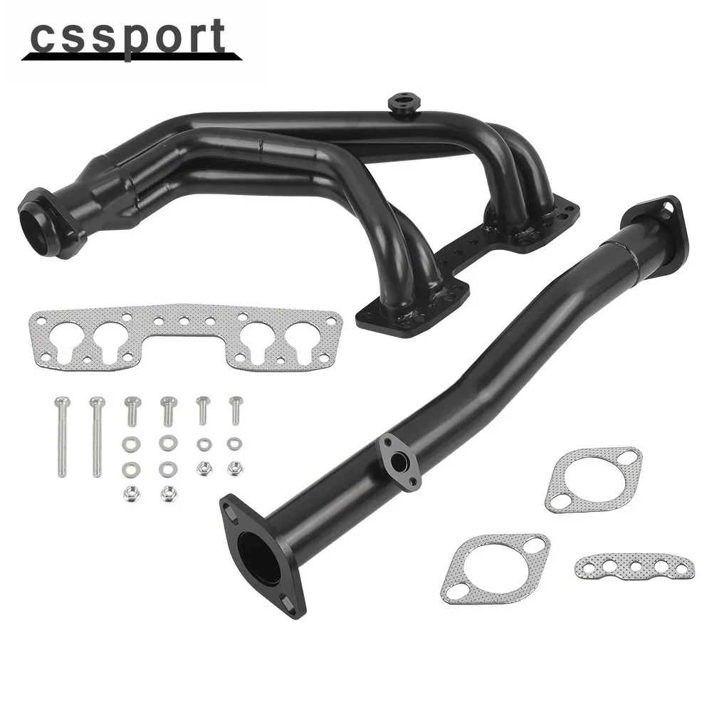 

Выпускной коллектор 22RE 2.4L 2WD для Toyota 4Runner Pickup 1990-1995 годов, черный, из нержавеющей стали