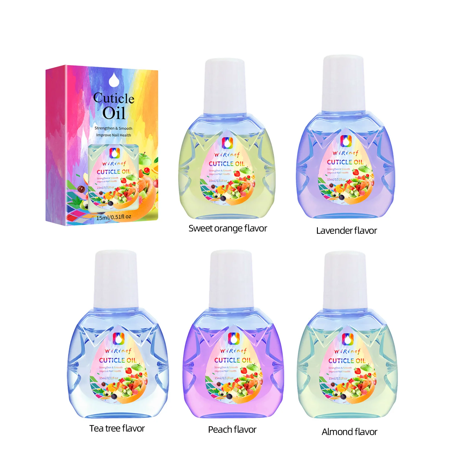 Aceite nutritivo para uñas, 15ml, aceite afrutado para el cuidado de las uñas, aceite de regeneración de cutículas, producto nutritivo para el cuidado de la piel