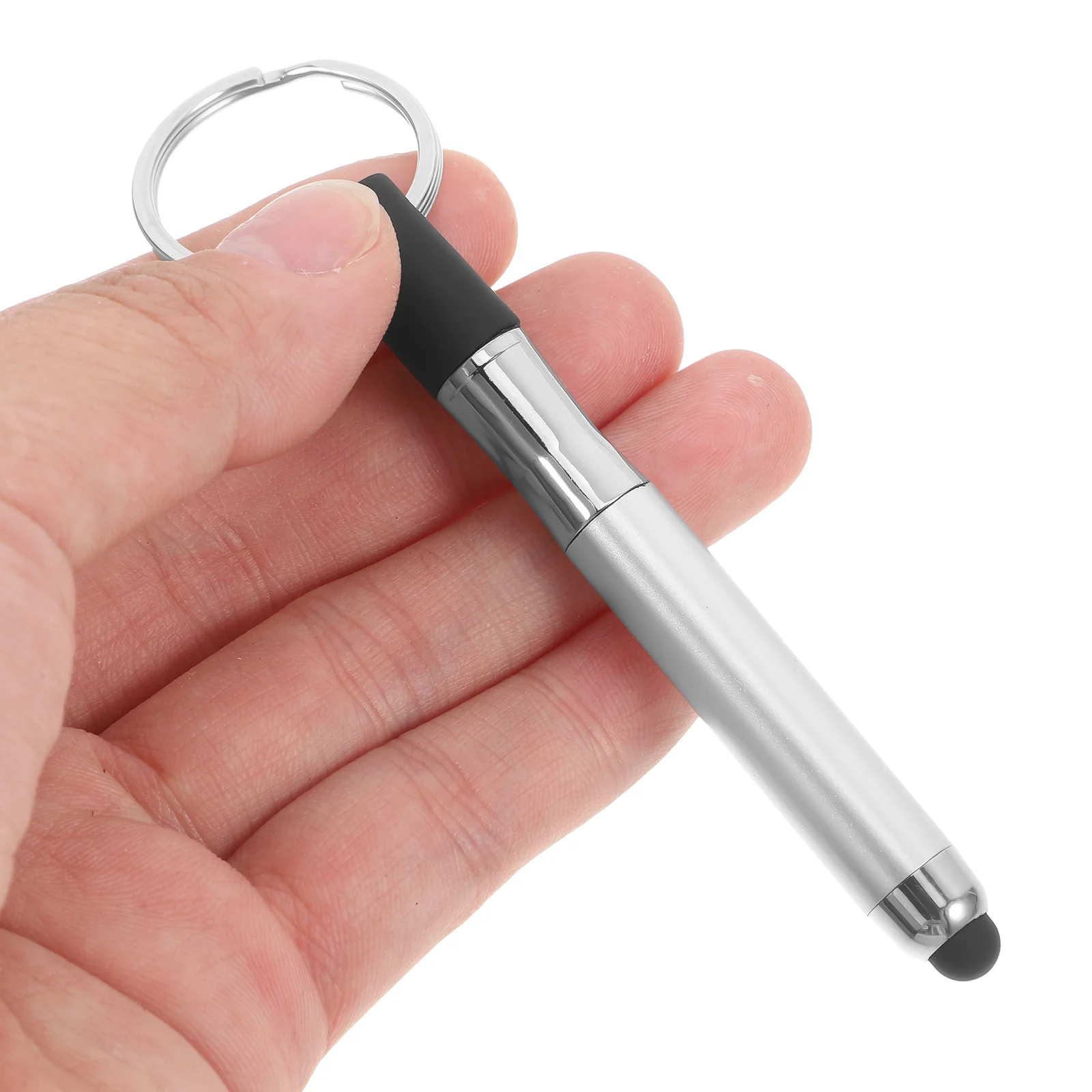 12 Pcs Touchscreen Ballpoint Pen Keychain Capacitive Stylus Lightweight Alloy Mini Keyring Screen Writer Scratch Resistant