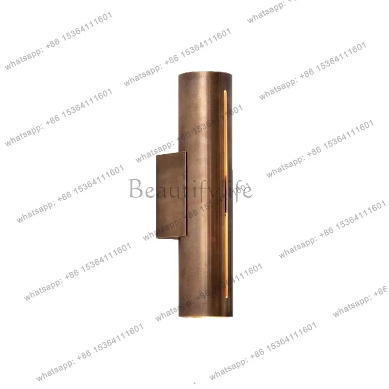 Cross-border American light luxury all-copper model room hotel engineering corridor aisle luminous object